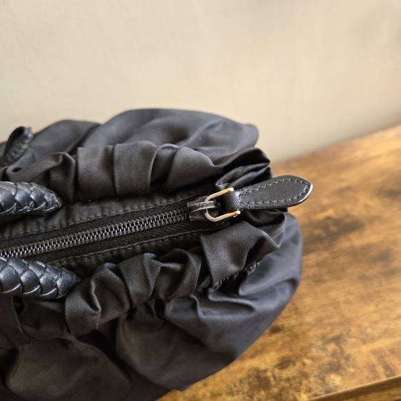 Prada Black Gathered Hand Bag - Picture 4 of 8